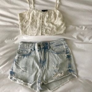 Topshop Moto Hallie Cutoff Shorts